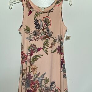 Cato Women's Multicolor Floral Round Neck Pullover‎ Sleeveless Dress Size XS NWT